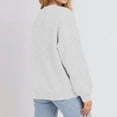 thumbnail image 4 of Hearthz Womens Crew Necks Sweatshirts Solid Color Drop Shoulder Long Sleeve Pullover Sweaters for Women Fall Winter Athletic Workout Sweatshirt Womens Light Gray S, 4 of 6