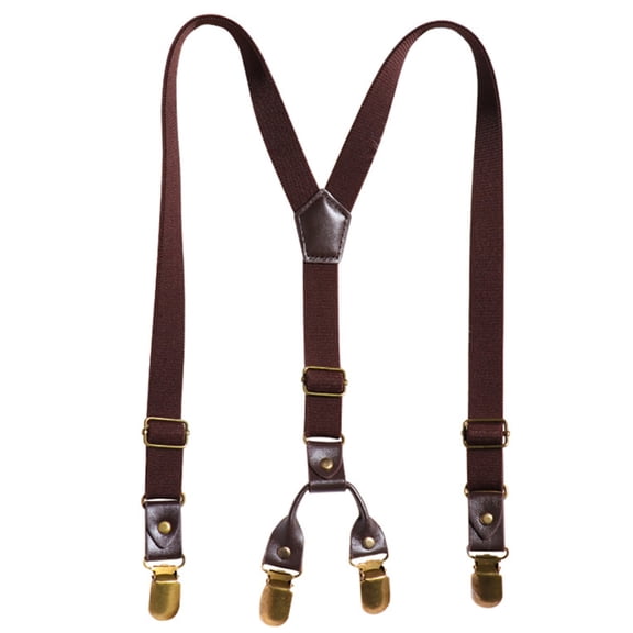 Lynono British Retro Kids Suspenders Elastic Brace Comfortable Adjustable Length Secure Metal Clips for School and Play
