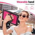 thumbnail image 4 of Case for Lenovo Tab 10.1 inch 2025 Release (TB-311FU/TB-311XU), 360 Rotating Stand Handle Pencil Holder Shoulder Strap Heavy Duty Shockproof Cover, Rose PC, 4 of 7