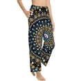 thumbnail image 2 of Uemuo Dot Mandala Pattern Women's Wide Leg Palazzo Lounge Pants with Pockets Light Weight Loose Comfy Casual Pajama Pants-Large, 2 of 9