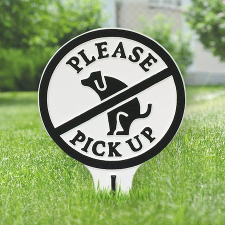 Whitehall Please Pick Up No Poop Dog Cast Aluminum Yard Sign (Best Way To Pick Up Dog Poop In Yard)
