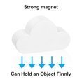 thumbnail image 1 of 2 Pack Cloud Key Holder Magnetic Key Rack Organizer Keychains Hooks with Adhesive Magnetic Key Ring Holder Perfect for Door, Entryway Decorative Wall Mount Holder ., 1 of 7
