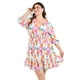 thumbnail image 1 of Vestido con olán Roman Fashion Tallas Extras 4284 Blanco flor 38, 1 of 6