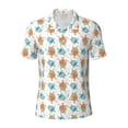 thumbnail image 2 of Daiia Sea Turtle Pattern Men’s Polo Shirts,Solid Deck Shirt,Classic Fit, Breathable Cotton Polo for Casual and Sport Wear-X-Large, 2 of 9