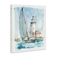 thumbnail image 2 of Stupell Industries Nautical Sailboat & Lighthouse Coastal Painting Gallery Wrapped Canvas Print Wall Art, 2 of 5