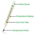 thumbnail image 5 of Mercury Free Thermometer for Armpit 2PCS - Clinical Glass Temperature Test for Fever -Classic Non Digital Thermometer for Adults - Accurate Easy Reading by HARIKA LIFE, 5 of 5