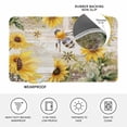 thumbnail image 3 of Sunflower Door Mat Indoor Outdoor, Vintage Summer Bee Botanical Farmhouse Non Slip Welcome Mat with Rubber Backing, Absorbent Fabric Front Door Mats Entryway Rug for Home Patio Entrance 18"x30", 3 of 9
