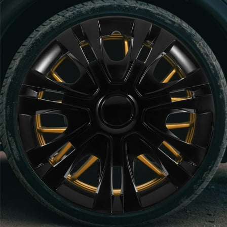 WRITWAA Wheel Hub Caps Plastic Black for Car Owners Vehicle Upgrade 1Pack