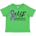 thumbnail image 3 of Inktastic Stop Domestic Violence-purple Ribbon Boys or Girls Toddler T-Shirt, 3 of 5