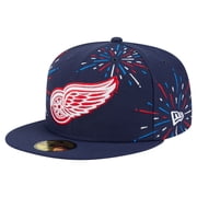 Men's-New Era Navy Detroit Red Wings Americana Fireworks 59FIFTY Fitted Hat