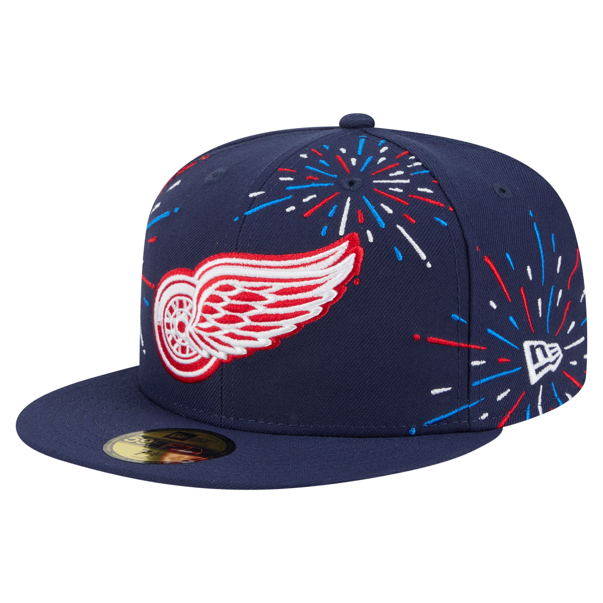 Men's-New Era Navy Detroit Red Wings Americana Fireworks 59FIFTY Fitted Hat