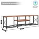 thumbnail image 2 of Simple Hogar Mueble para TV,160 CM Grande Mesa para TV,Mesa Grande Centro de Entretenimiento con 2 Niveles Abiertos,para Televisor de 65 Pulgadas(Color Nogal), 2 of 6