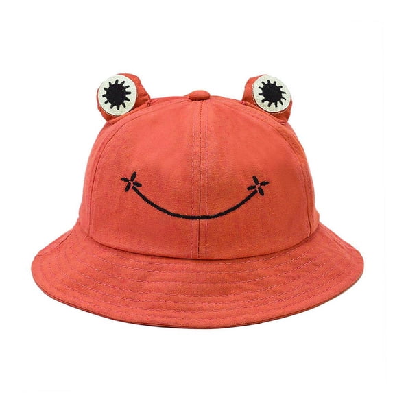 QenASHaing Cartoon Frog Bucket Hat 22 Inch Wide Brim, Soft Breathable Sun Protection with Elastic Band, for Outdoor Travel Park Beach Summer Wear