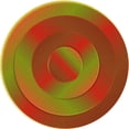 thumbnail image 1 of Ahgly Company Tapis d'Intérieur Rond Lavable en Machine Transitionnel Rouge Lave, 8 Pieds Rond, 1 of 7
