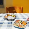 thumbnail image 5 of Sectioned Plates Mess Trays Practical Stainless Steel Camping Plates Divided Dishes for Convenient Meal Management, 5 of 8