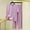 Purple, variant on TMOYZQ Ice Silk Lounge Sets for Women Short Sleeve High Low Tops Elestic Waisted Wide Leg Pants 2 Piece Outfits Solid Color Casual Oversized Pajamas Set