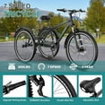 thumbnail image 4 of Lilypelle Mountain Tricycle for Adults, MTB 7 Speed Three Wheel Bike, 24/26/27.5 Inch Adults Trikes w/ Disc Brake & Cargo Basket for Women, Men, Seniors, 4 of 12