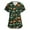 Army Green, variant on Drmagiyhm Plus Size Scrubs for Women Stretch Funny Halloween Shirts Short Sleeve V-Neck Scrub Shirts Fun Halloween Printed Nurse Uniforms Army Green L