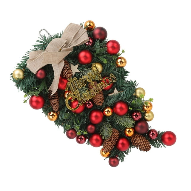 Christmas Door Ornament, Fade Door Upside Down Tree Reusable Add Ambience Multipurpose for Wall for Window