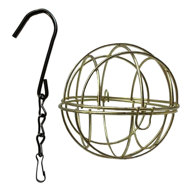 Comedero para pájaros con cadena colgante para fiestas de cumpleaños, jardín y balcón. oro