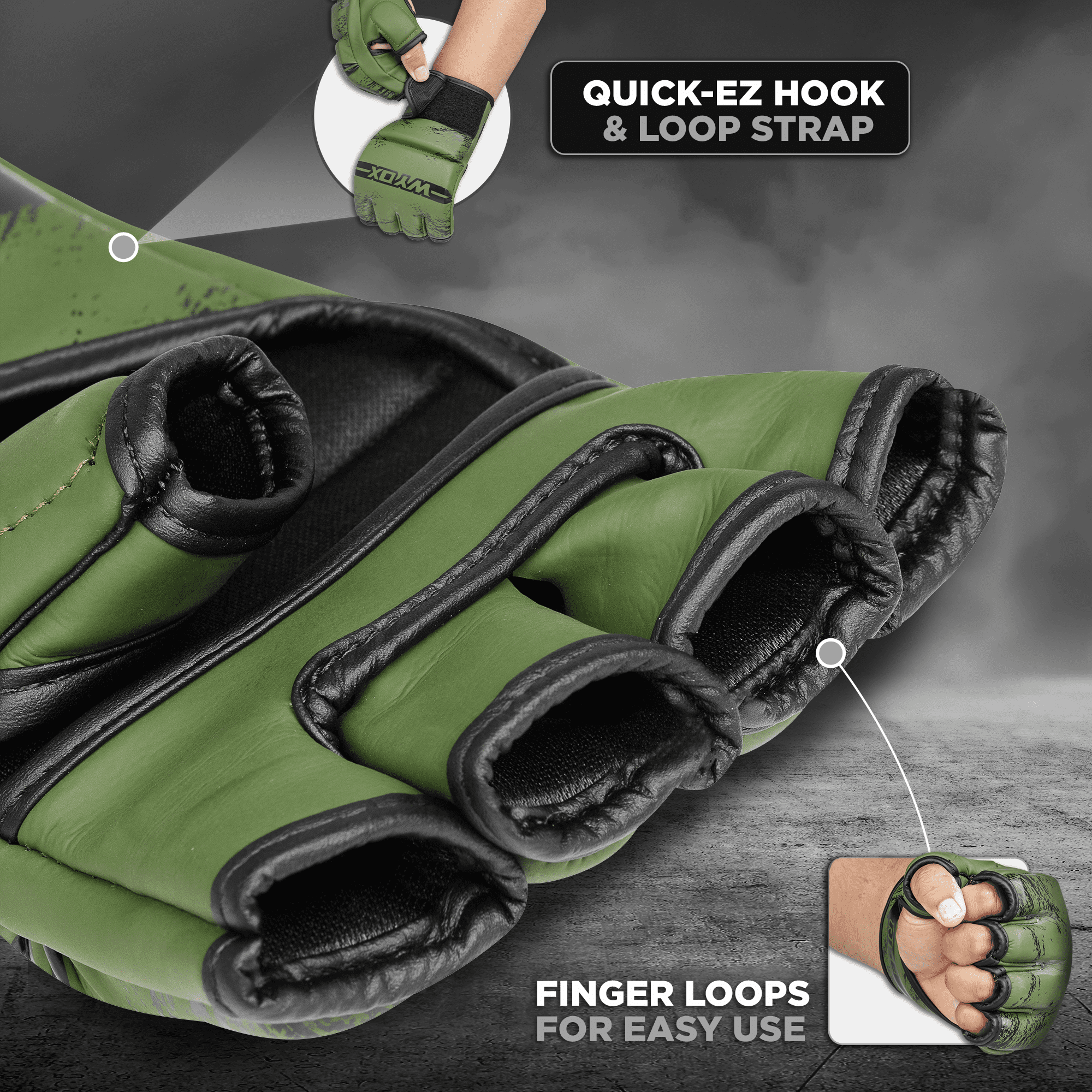 WYOX MMA Gloves for Men Adults, Training & Sparring Gloves with Wrist Support, Padded Knuckle Protection for Boxing, Kickboxing & Martial Arts