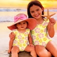 thumbnail image 3 of Abcomgle Girls One Piece Swimsuits 10-12 Floral Print One Piece Girls Swimsuit Ruffled Stretchy Girls Swimwear, 3 of 7