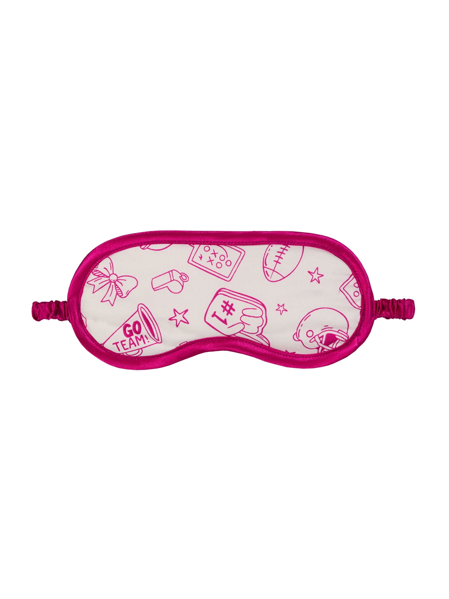 Wonder Nation Girls Short Sleeve Button Front Pajama Top and Pants Set with Eyemask, 3-Piece, Sizes 4-18