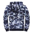 thumbnail image 3 of HAPIMO Savings Men's Zip Up Hooded Winter Jacket Plush Warm Winter Fuzzy Sherpa Lined Camouflage Jackets Fleece Coats For Men Blue XXL, 3 of 5