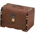 thumbnail image 1 of Hucha de madera vintage con cerradura, caja de cofre del tesoro de madera, caja de dinero de madera vintage hecha a mano, caja de dinero segura, caja de dinero, caja de dinero, caja de dinero, gi, 1 of 5
