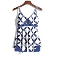 thumbnail image 4 of YTCAMLO Modest Tankini Swimsuits for Women Casual Two Piece Double Lined Swim Suit with High Waisted Short Slimming Bathing Suits, White L, 4 of 6