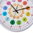 thumbnail image 2 of Rainbow Arabic Numerals Wall Clocks 30.48cm Silent Non Ticking Modern Quartz Quiet Sweep Movement Clocks, Rainbow Color Arabic Numerals With Multiple Time Zone, White, 2 of 10