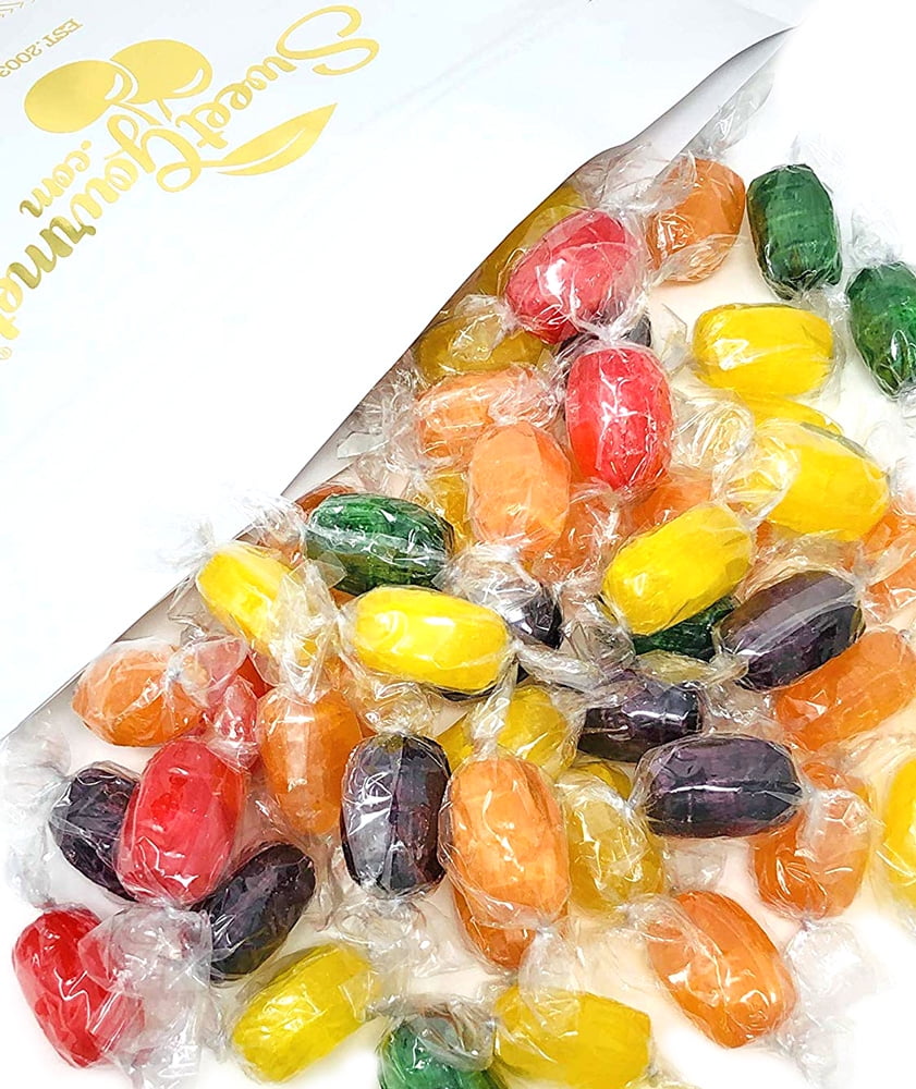 SweetGourmet Assorted Fruit Barrels | Wrapped Bulk Hard Candy | 3 pounds