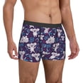 thumbnail image 5 of Men's Boxer Briefs, Blue Purple Branches Gray Koala Soft Comfy Mens Underwear Boxer Briefs Breathable With Widen Waist, 5 of 7