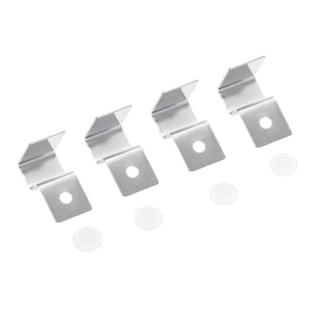Clips de tapa de acuario Unique Bargains 4 Pcs 15mm Soportes de tapa de acuario Clips de sujeción de tapa de acuario de acero inoxidable tono plateado