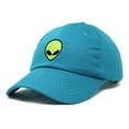 thumbnail image 5 of Dalix Alien Embroidered UFO Dad Hat Cotton Baseball Cap Adjustable Mens in Teal, 5 of 5