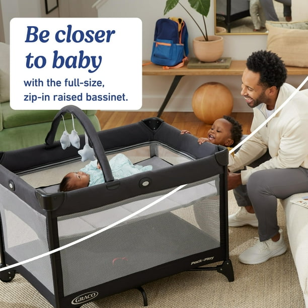 Playard Graco On The Go Zip DLX Parker con capazo Bodega Aurrera