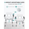 thumbnail image 4 of Silla de ducha VFAUOSIT para personas mayores y discapacitadas con capacidad de 250 kg, 4 of 9