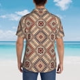 thumbnail image 4 of Sikiie Fashion Tatreez (3) Print Men's Hawaiian Shirt, Summer Beach Button Pocket Short Sleeve T-Shirt,Medium, 4 of 7