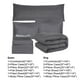 thumbnail image 4 of HIG Juego de Edredón Moderno de 8 Pzas con Sábanas para Todas las Estaciones, Cama en una Bolsa, Gris Oscuro, Tamaño King, 4 of 11