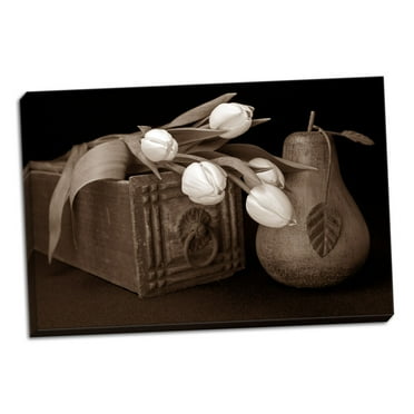 Gango Home Decor Tulips With Pear I by C. Thomas McNemar (Ready to Hang); One 36x24in Hand-Stretched Canvas