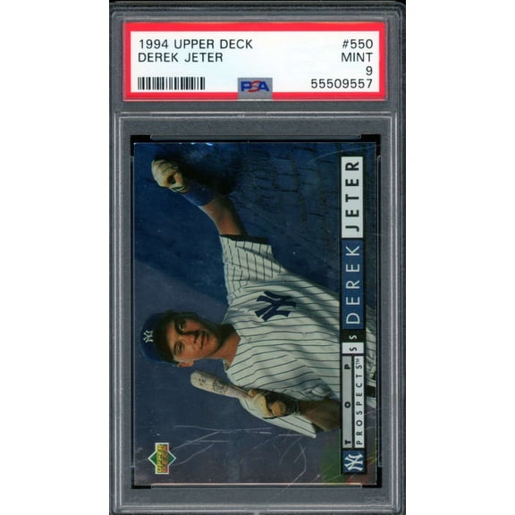 Collectible Derek Jeter Card 1994 Upper Deck Top Prospects #550 PSA 9