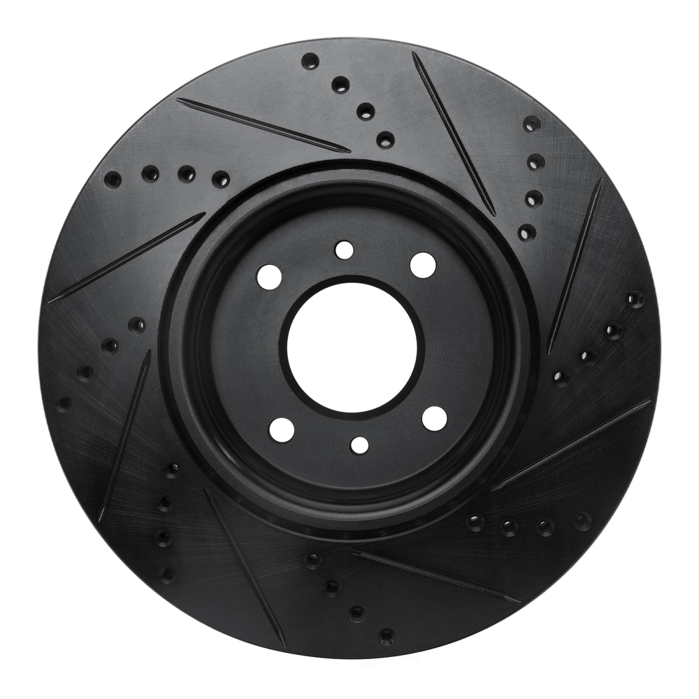 Dynamic Friction Company 633-67054L DFC Brake Rotor - Drilled And Slotted - Black