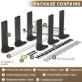 thumbnail image 2 of Shelf Brackets 6 inch, Yeabett 6 Pack Floating Shelf Bracket Heavy Duty for Wood Shelves, 6" Black Metal Wall Shelving Support Brackets with 160 lb. Load Capacity, 2 of 6