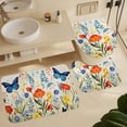 thumbnail image 6 of Watercolor Wildflowers 4 Piece Shower Curtain Sets, with Non-Slip Rugs, Toilet Lid Cover And Bath Mat, for Bathroom Decor Set, 6 of 8