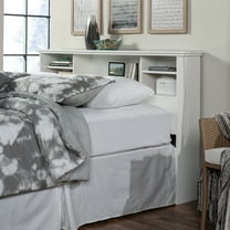 Sauder River Ranch Full/Queen Bookcase Headboard in White, Soft White Finish