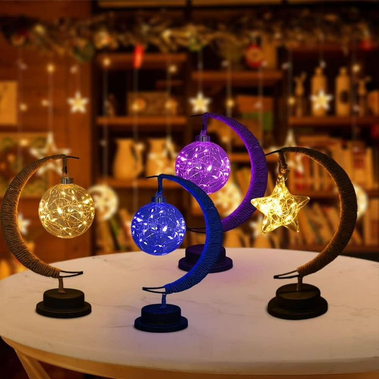 ライト/ランタン DAMNGOOD MAB NO ATAMA T-DESIGN GOUTOOL Art Deco Table Lamp, Rattan Star LED Night Light
