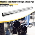 thumbnail image 2 of Unique Bargains 2pcs Straight 4" OD 45" Length DIY Custom Mandrel Exhaust Pipe 4 Inch Tube Pipe T304 Stainless Steel, 2 of 6
