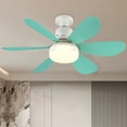 thumbnail image 1 of Ventilador de techo 2 en 1 con luz y control remoto moderno con lámpara LED ajustable 3 velocidades para garajes y oficinas, 1 of 9