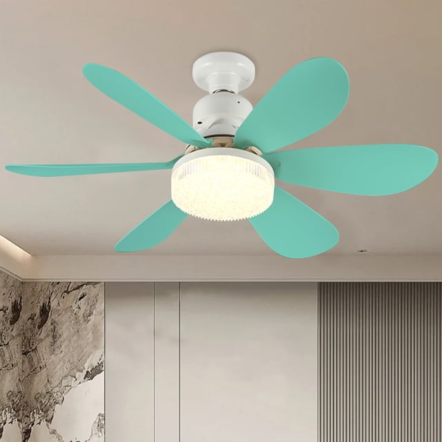 Ventilador de techo 2 en 1 con luz y control remoto moderno con lámpara LED ajustable 3 velocidades para garajes y oficinas