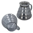 thumbnail image 1 of Grey Striped Glass Coffee Carafe, Manual Drip Pot Filter, Elegant Coffee Server with Beautiful Design for Home and Office Use, Heat Resistant and Sturdy, 1 of 7